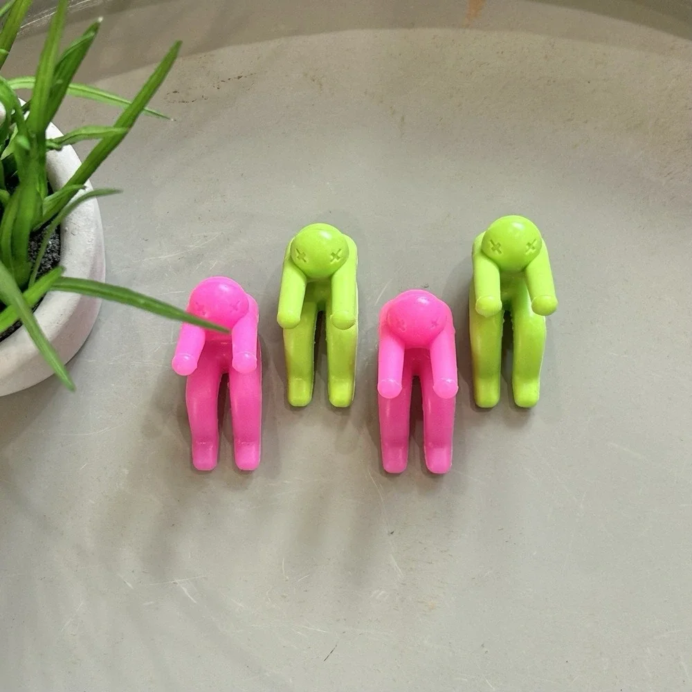 Spill Stopper 4 Pack Creative Silicone Cooking Tool Lid Spill Stopper Pink/Green